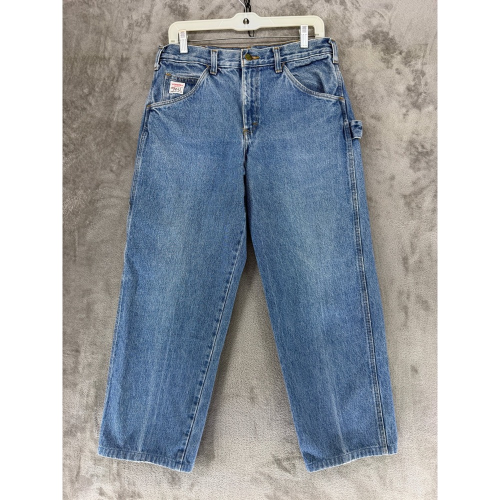Pointer Brand Carpenter Jeans Mens 30 Workwear Blue Hammer Loop USA Made GOOD